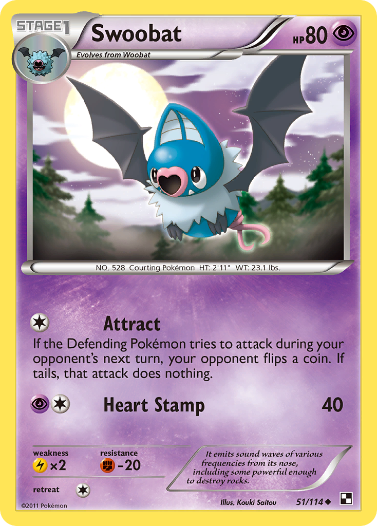 Black & White Swoobat #51/114